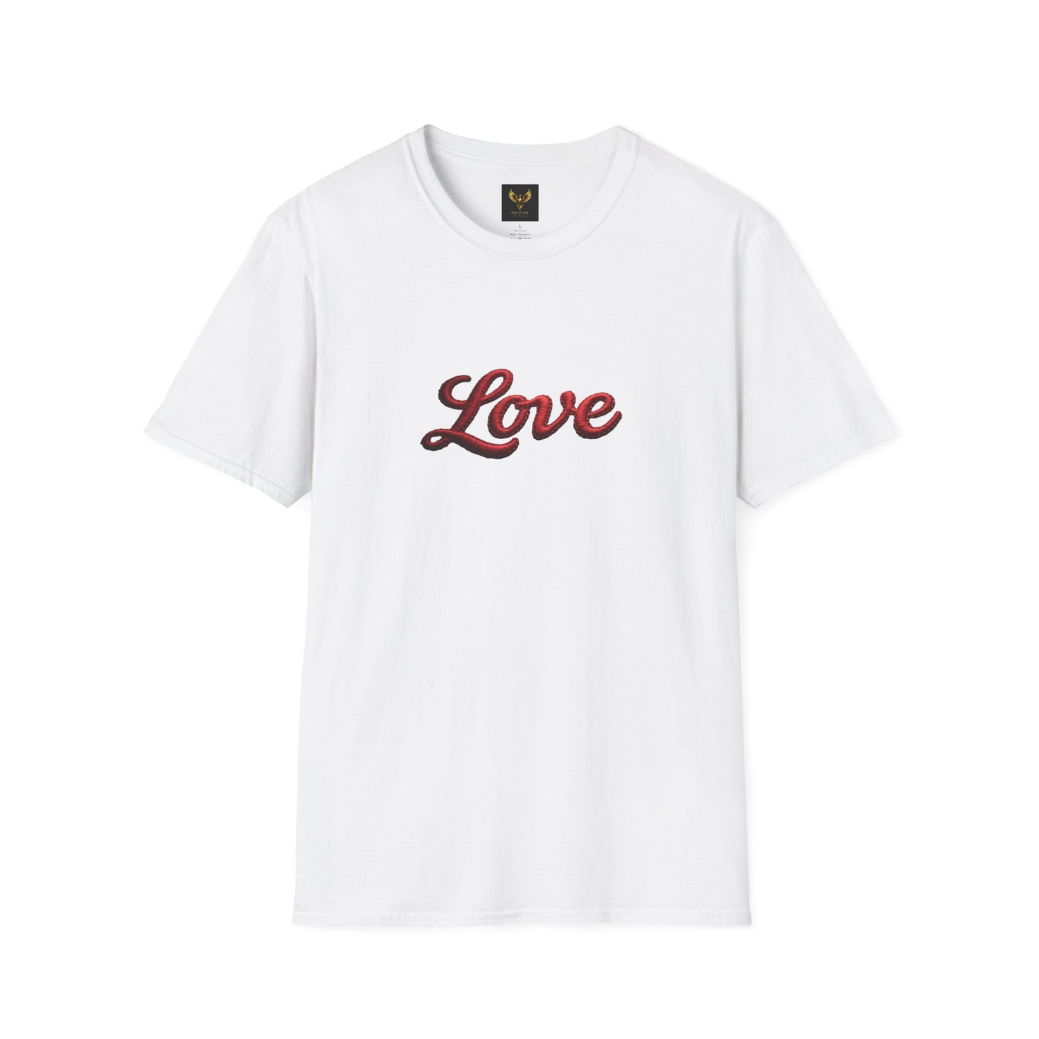 Love Script T-Shirt Elegant Black Typography