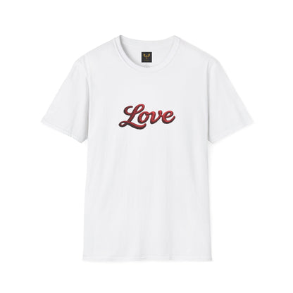 Love Script T-Shirt Elegant Black Typography