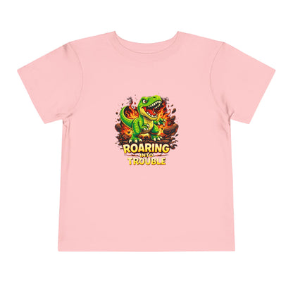 Roaring Into Trouble Dinosaur Graphic Tee