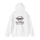 Fly Bold Hoodie, perfect for late-night briefings and casual hangouts.