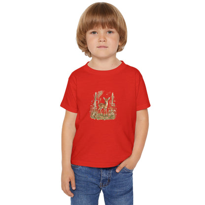 Gentle Deer Toddler Tee — Cute Baby Fawn Woodland Graphic T-Shirt