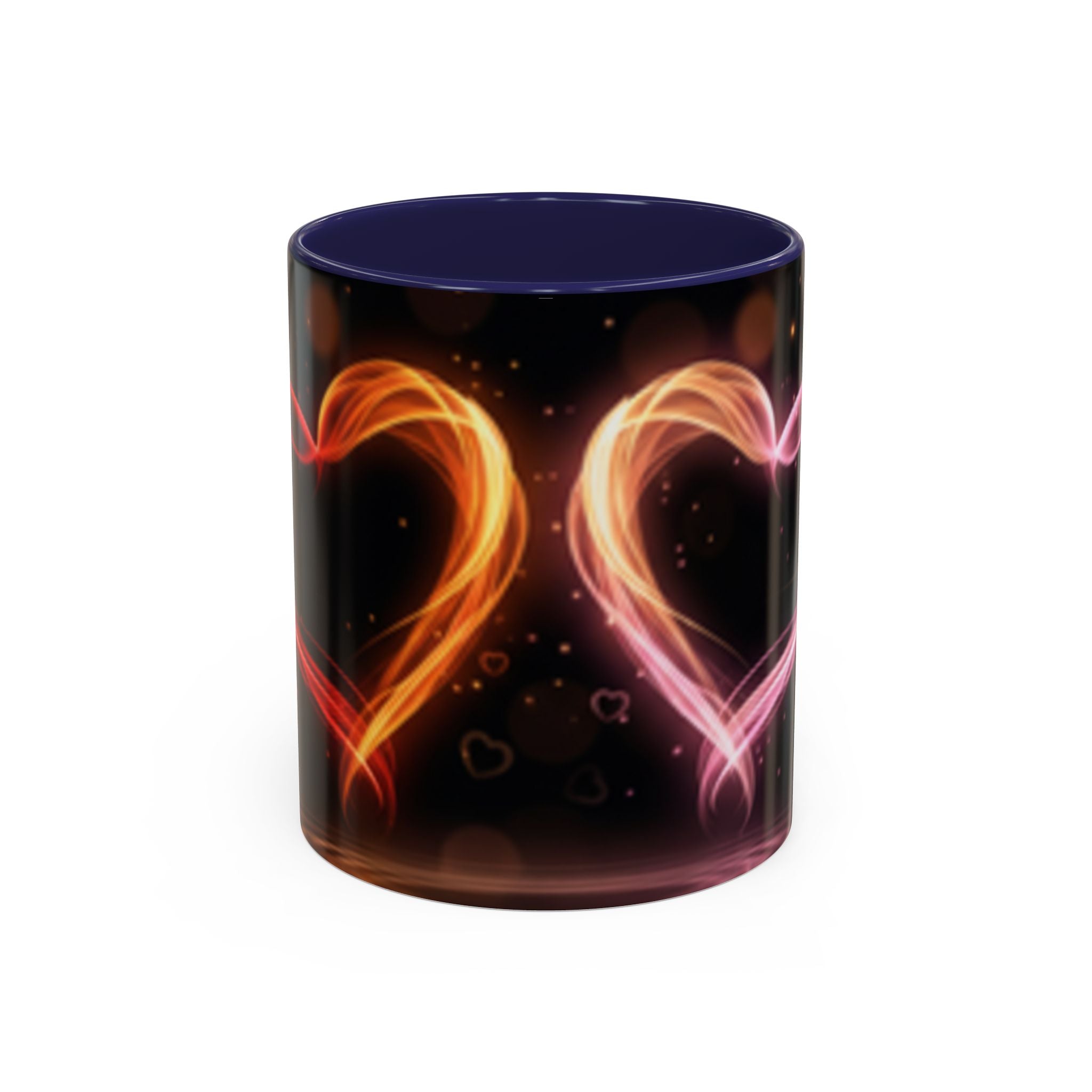 Neon Heart Accent Coffee Mug – Romantic Glow 11/15oz US