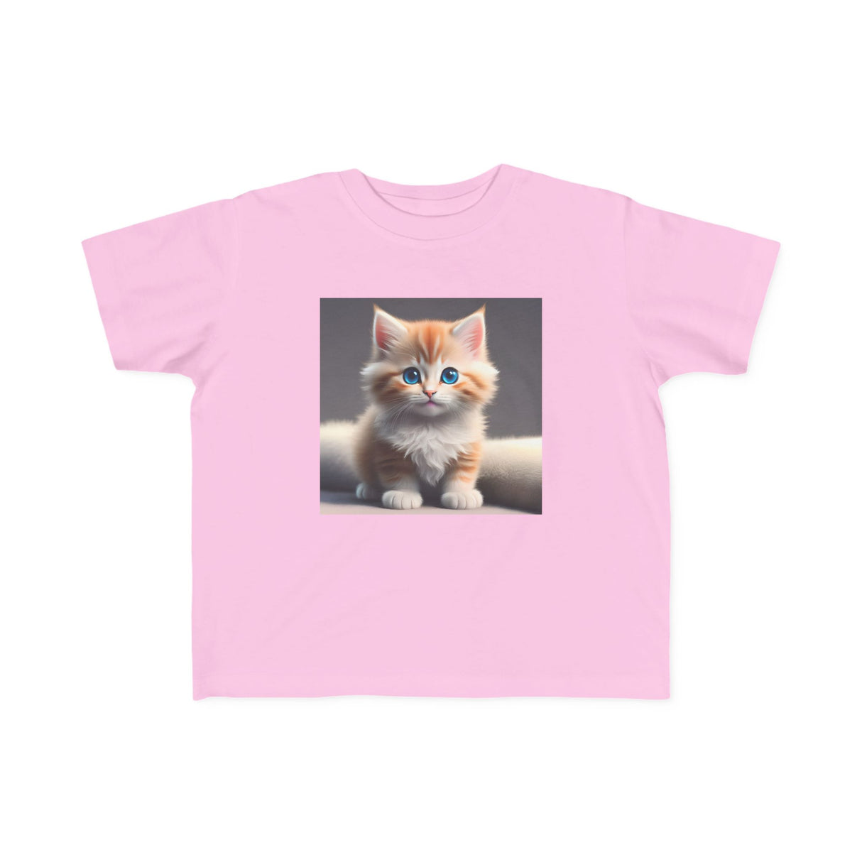 Back view of the Adorable Kitten Toddler Tee showing its quality stitching and durable fabric for active toddlers.