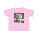 Back view of the Adorable Kitten Toddler Tee showing its quality stitching and durable fabric for active toddlers.