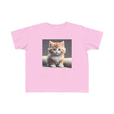 Back view of the Adorable Kitten Toddler Tee showing its quality stitching and durable fabric for active toddlers.