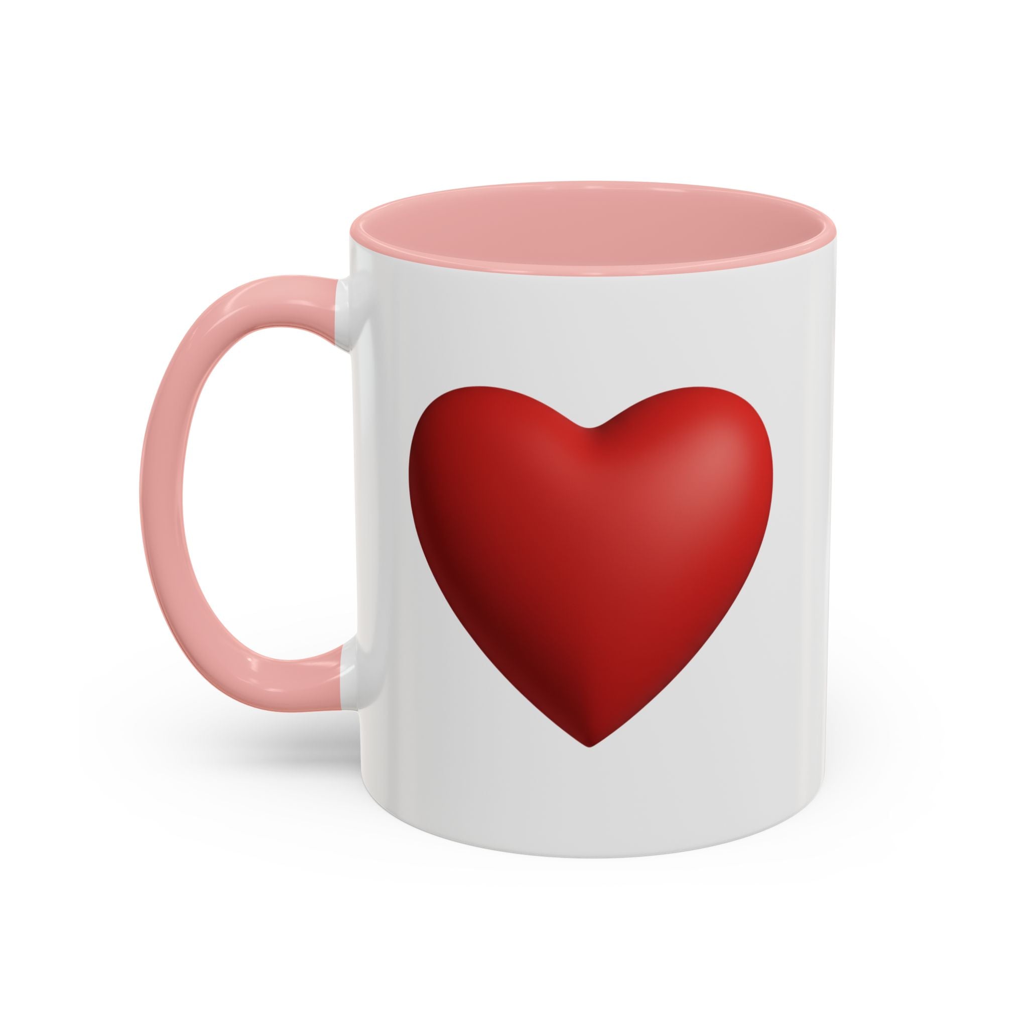 Heart Accent Coffee Mug – Red Heart Design (11oz)