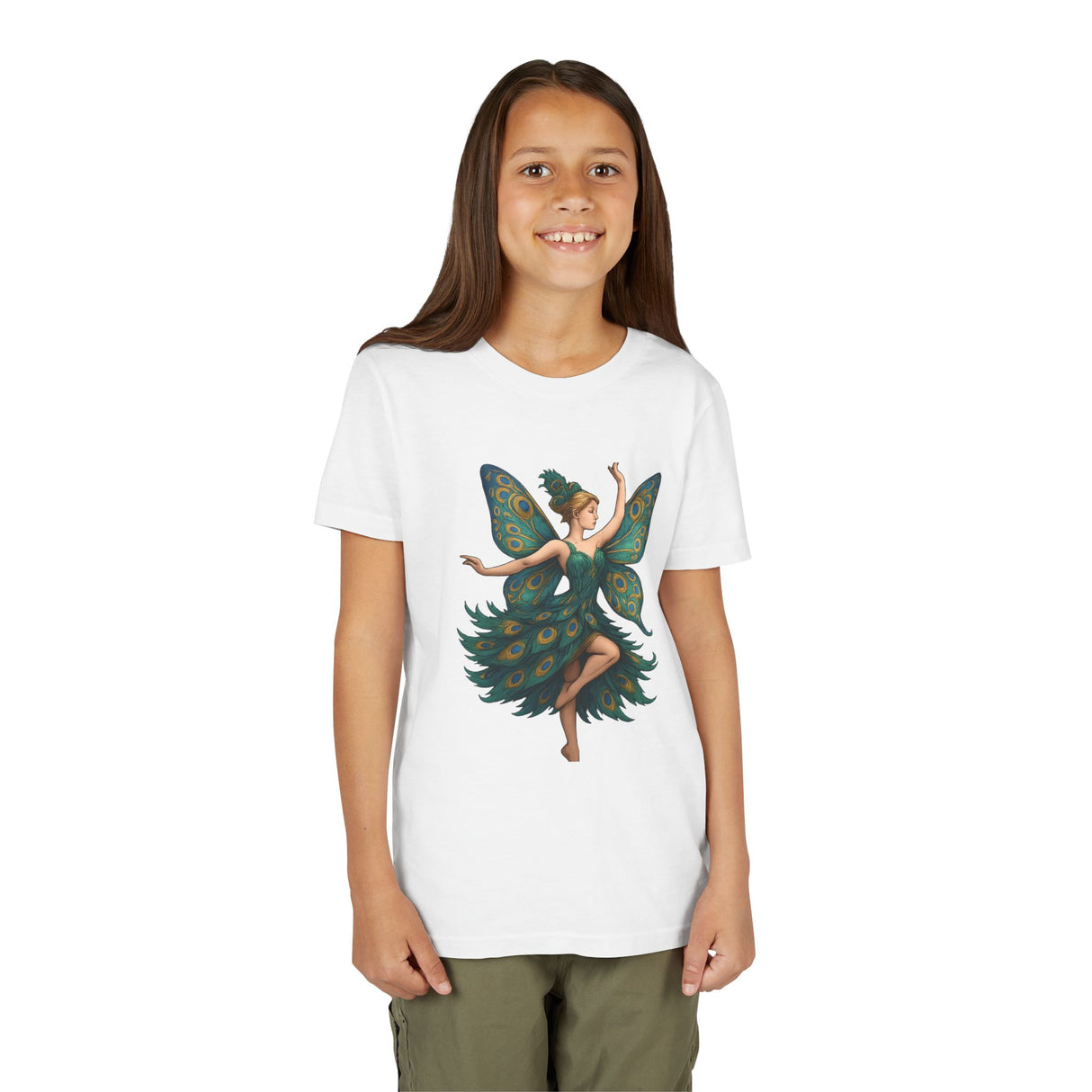 Whimsical Fairy Youth Short Sleeve Tee with enchanting fairy design, perfect for imaginative play and gifts.