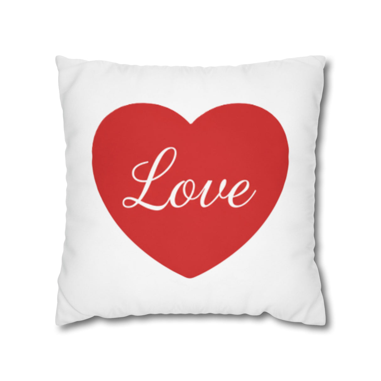 Love Heart Pillowcase — Square Decorative Throw Pillow Cover