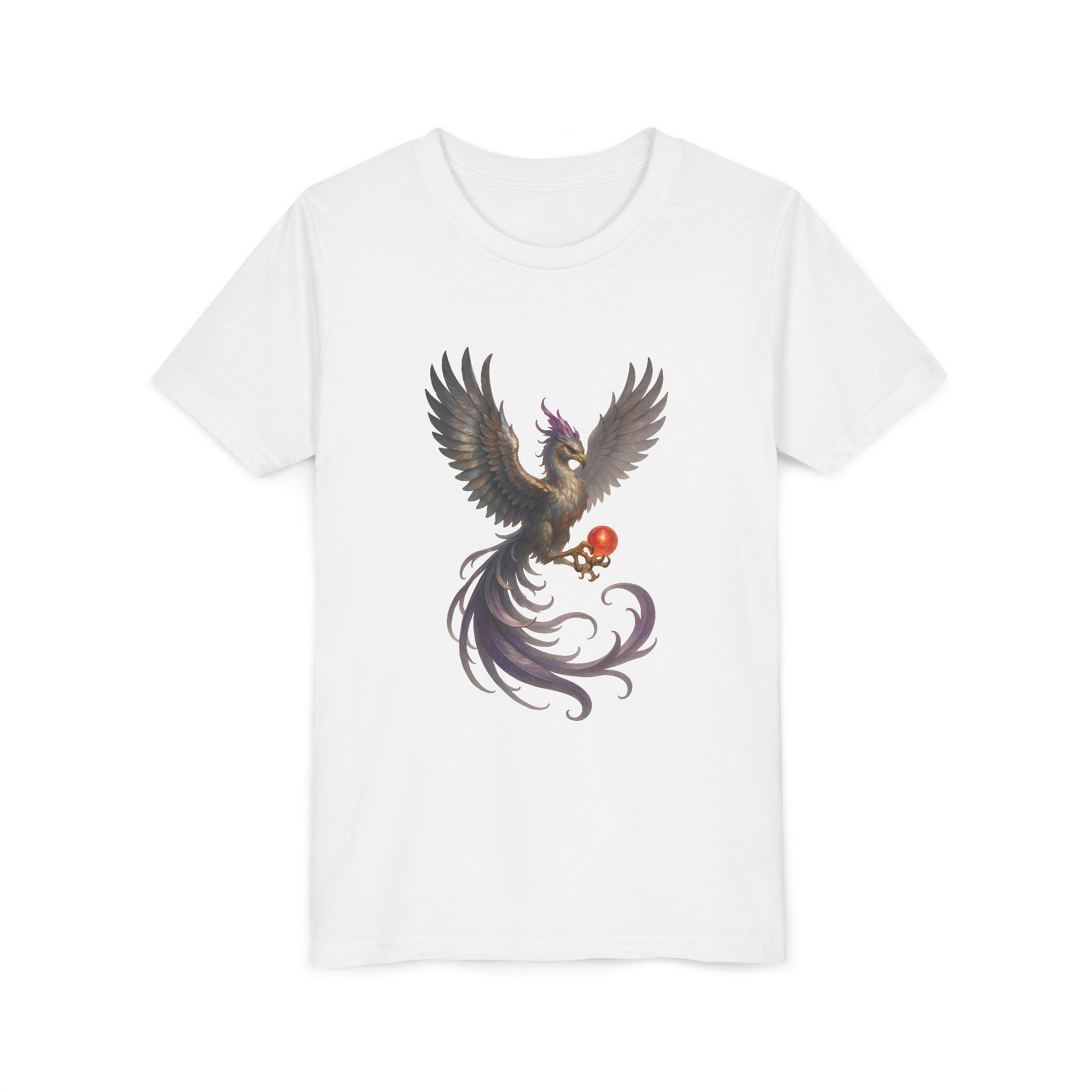 Mystical Phoenix Youth Tee, Magical T-Shirt for Kids, Fantasy Shirt, Perfect Birthday Gift, Summer Outfit, Kids Apparel