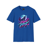 Night Wolf T-Shirt — Retro Neon Wolf Graphic Tee
