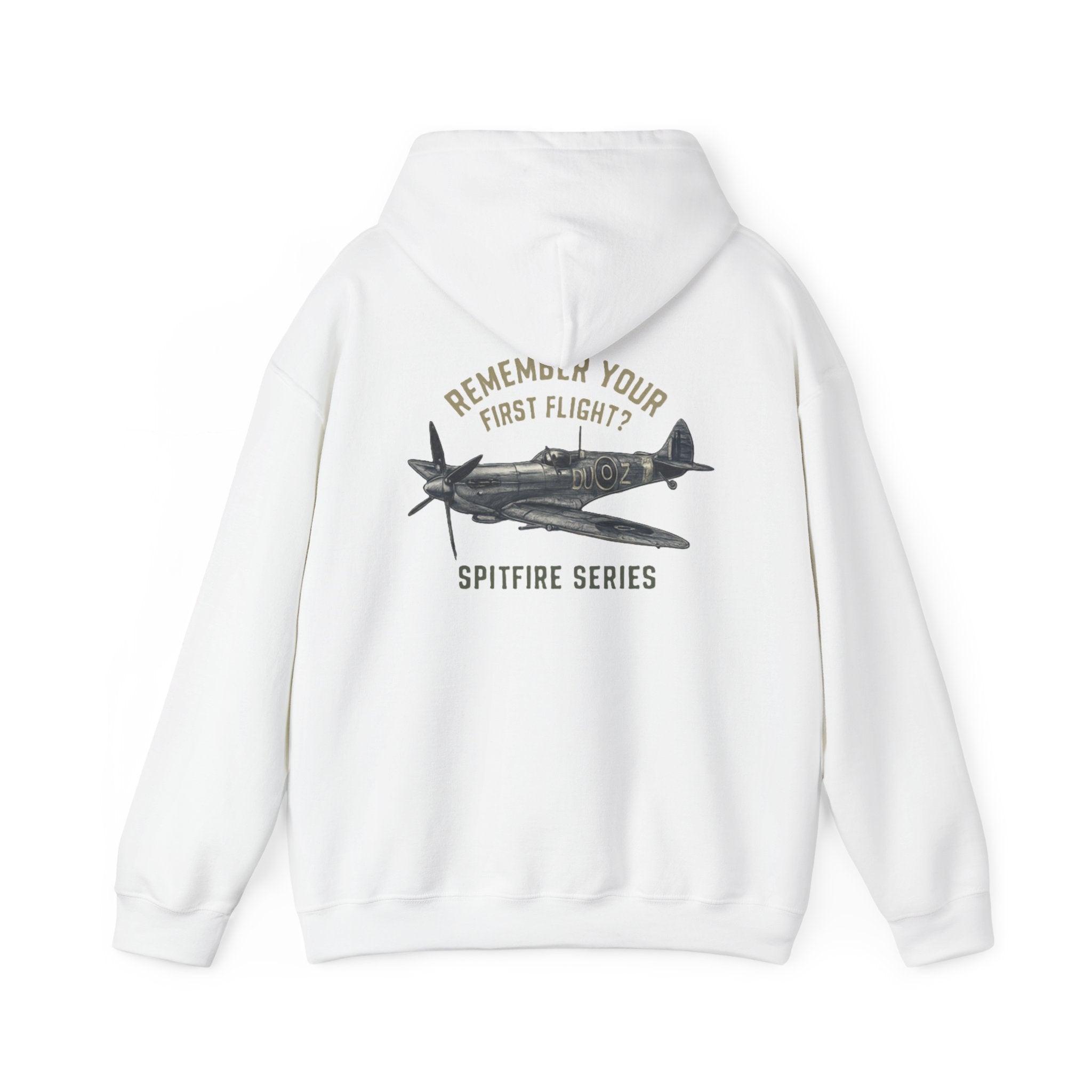 Unfolded Spitfire Series Hoodie showcasing the rich colors and soft texture of this vintage-inspired sweatshirt.