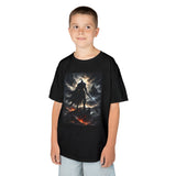 Kids Fantasy Warrior T‑Shirt — Dark Knight Battle Scene Graphic Tee