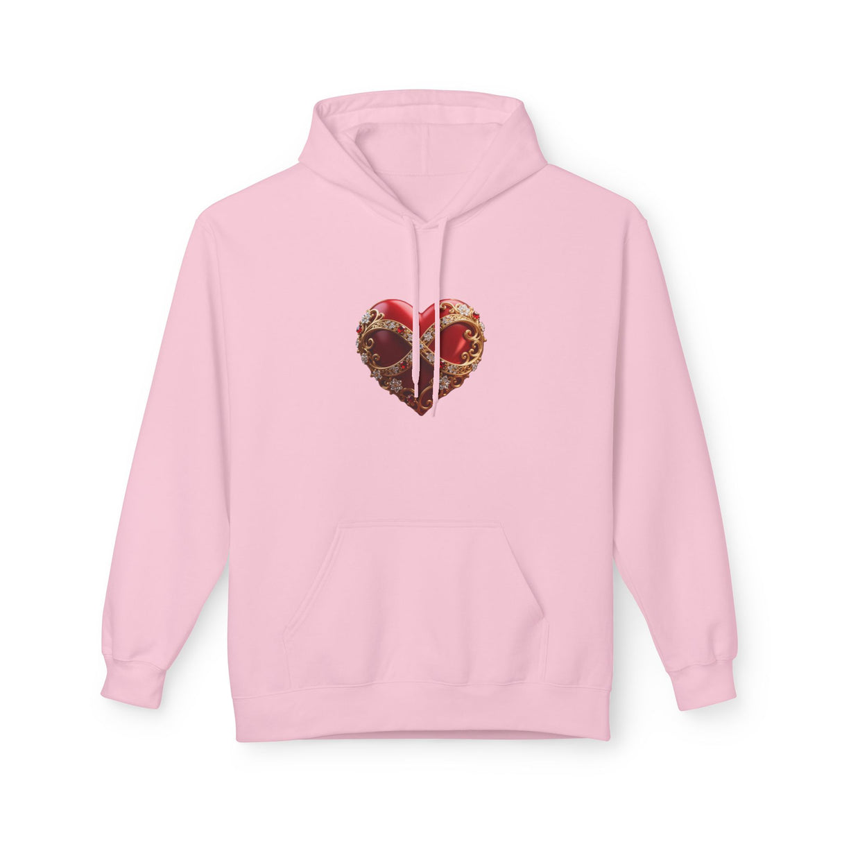 Rose Heart Hoodie — Vintage Floral Heart Graphic Pullover