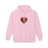 Rose Heart Hoodie — Vintage Floral Heart Graphic Pullover