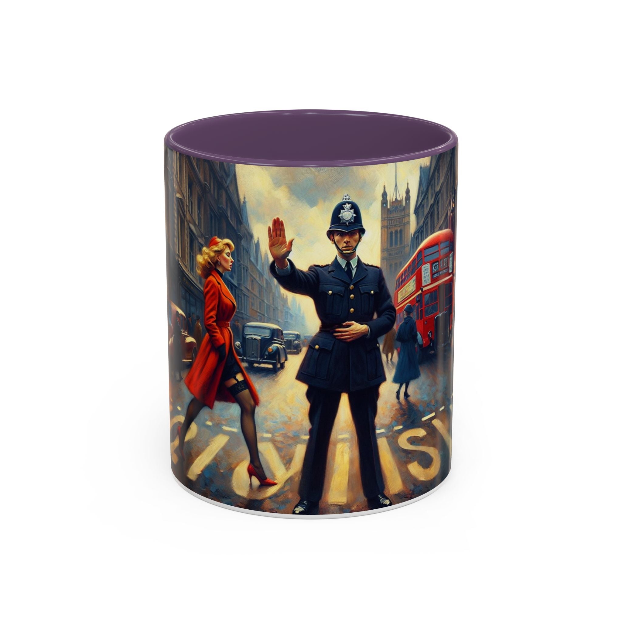 Cityscape design on Vintage-Inspired Cityscape Accent Coffee Mug - 11oz &amp; 15oz, perfect for tea enthusiasts.