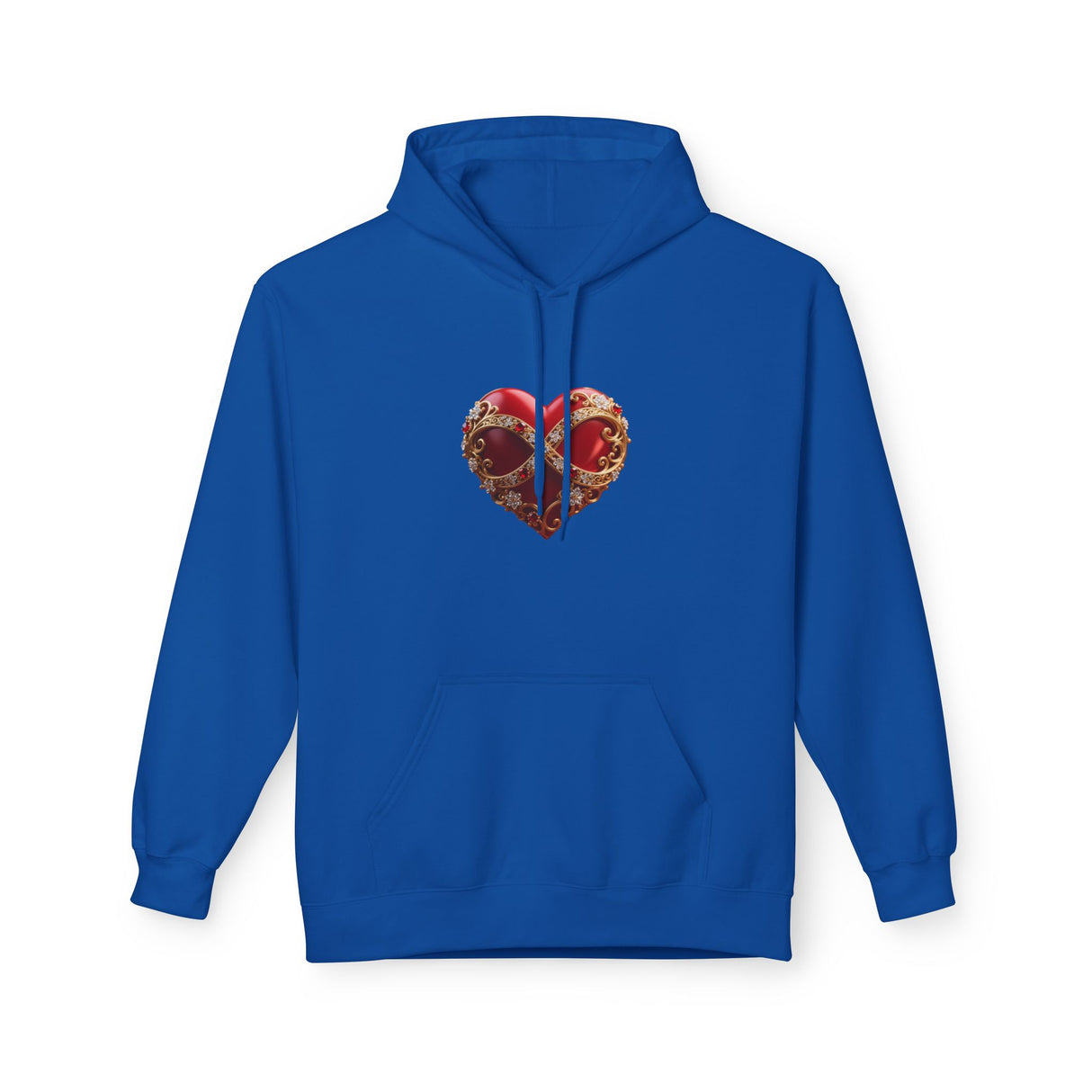Rose Heart Hoodie — Vintage Floral Heart Graphic Pullover