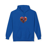 Rose Heart Hoodie — Vintage Floral Heart Graphic Pullover