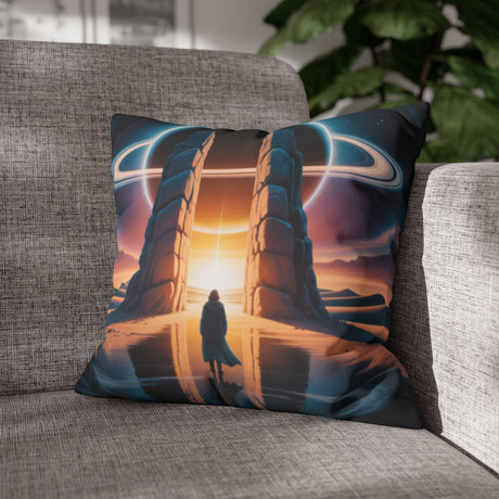 Retro Pin-Up Glam Pillowcase featuring a vintage red satin pinup girl design, perfect for adding cinematic glamour to your decor.