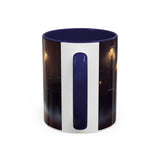 Elegant Red Dress Coffee Mug in action, perfect for home or office use with its artistic flair.