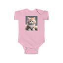 Cute Cat Infant Bodysuit - Adorable Jersey Onesie for Baby, ideal for birthdays and family gatherings with its fun cat print.