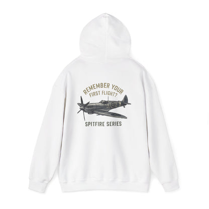 Model in the Spitfire Series Hoodie, captured in an outdoor setting, highlighting its casual and stylish appeal.