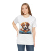 Adorable Puppy Art Tee For Her, Cute Dog Lover's T-Shirt, Casual Gift for Animal Lovers, Gift for Her, Pet-Themed Apparel, Fun Birthday Gift