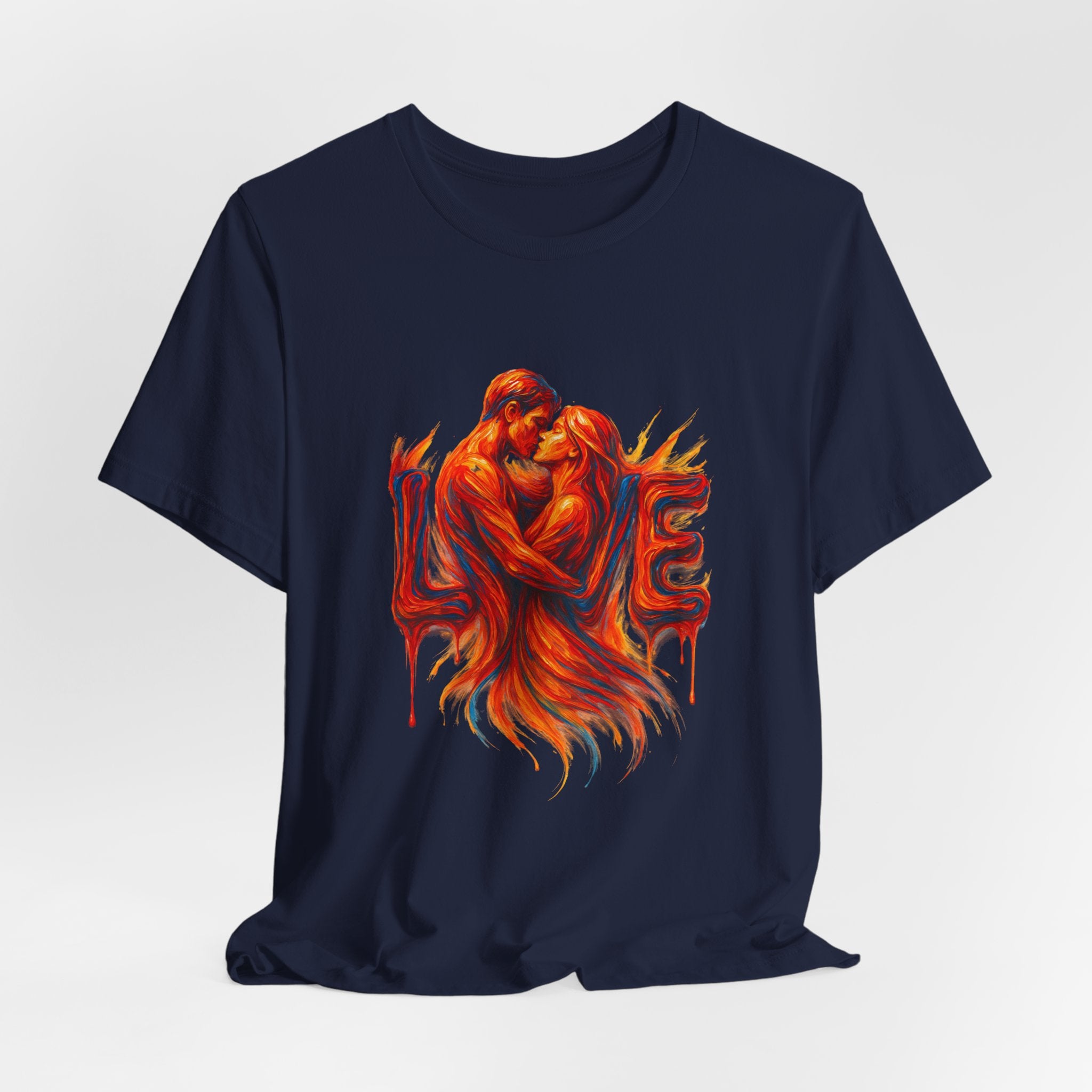 Love Embrace Unisex T-Shirt, Romantic Tee, Gift for Couples, Valentine's Day Apparel, Cute Love Shirt, Sweetheart Gift