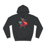 Creative lifestyle shot of Ballet Dancer Art Hoodie, highlighting its stylish and cozy fit for dancers.