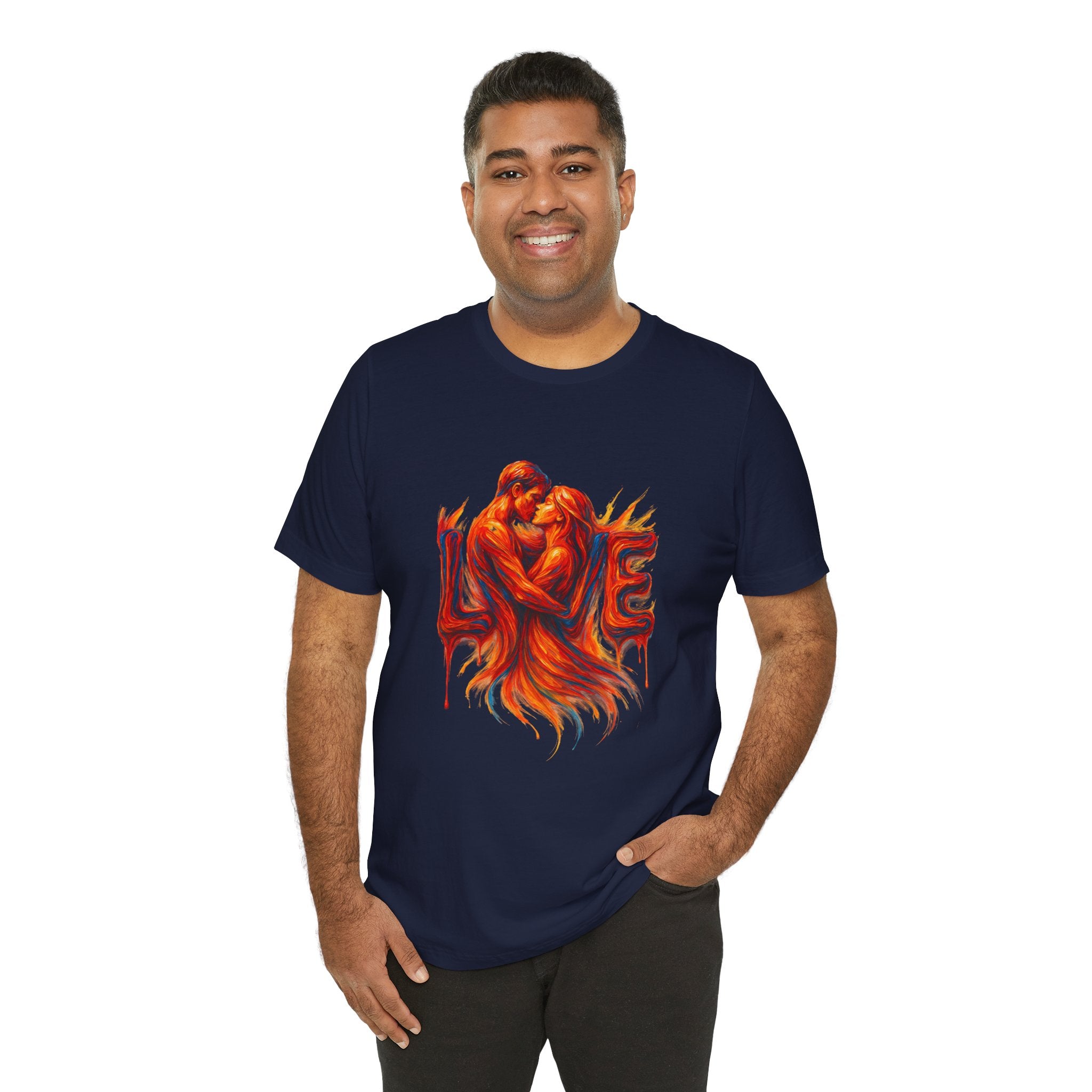 Love Embrace T-Shirt For Him, Romantic Tee, Gift for Couples, Valentine's Day Apparel, Cute Love Shirt, Sweetheart Gift