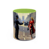 Vintage Glamour Accent Coffee Mug on a table, adding flair to coffee moments.