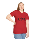 Love Script T-Shirt — Elegant Black Typography Tee for Everyday