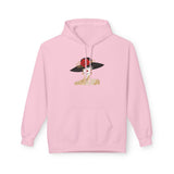 Elegant Lady in Wide-Brim Hat Hoodie — Fashion Illustration Pullover