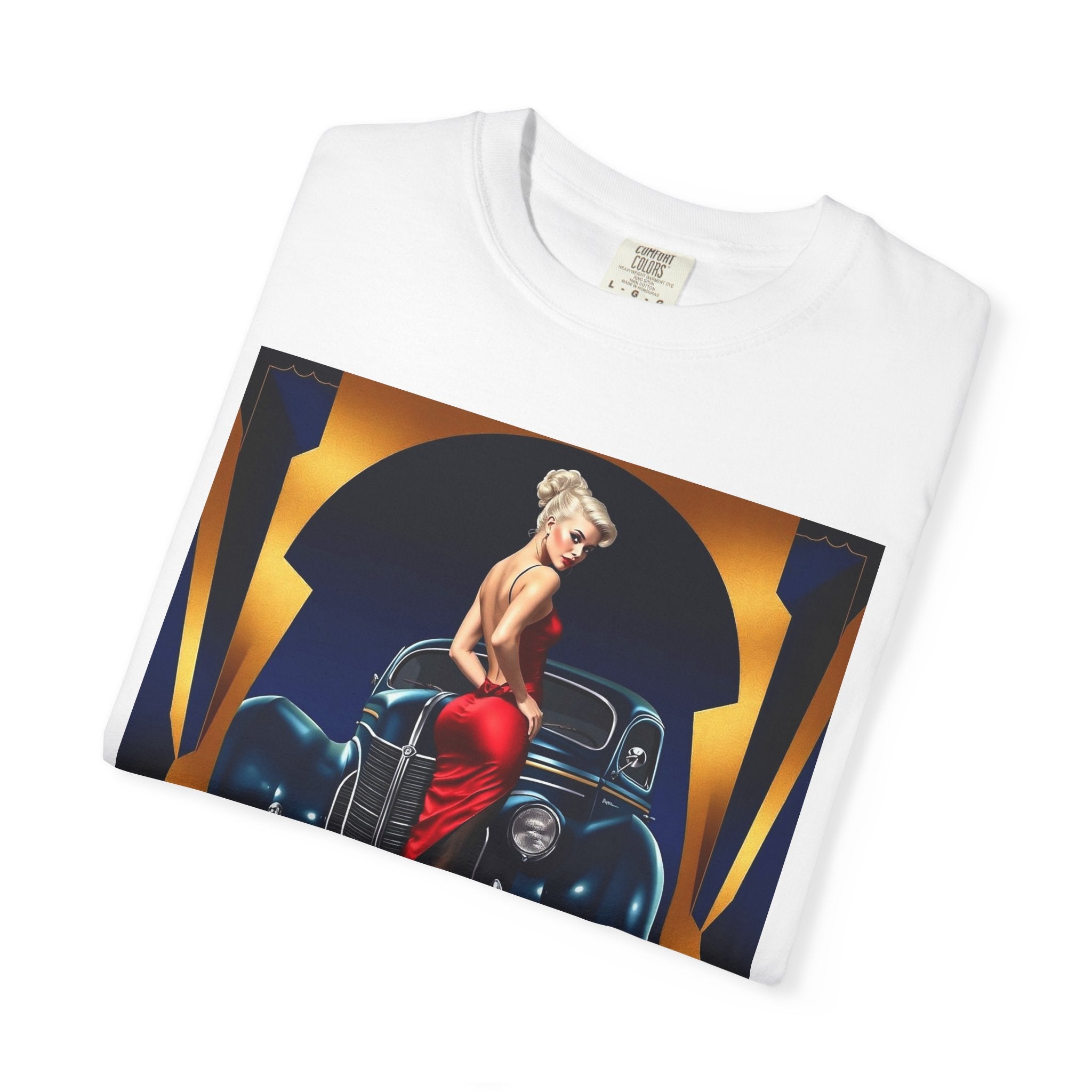 Group of friends wearing Stylish Glamour T-Shirt at an event, showing off trendy style.