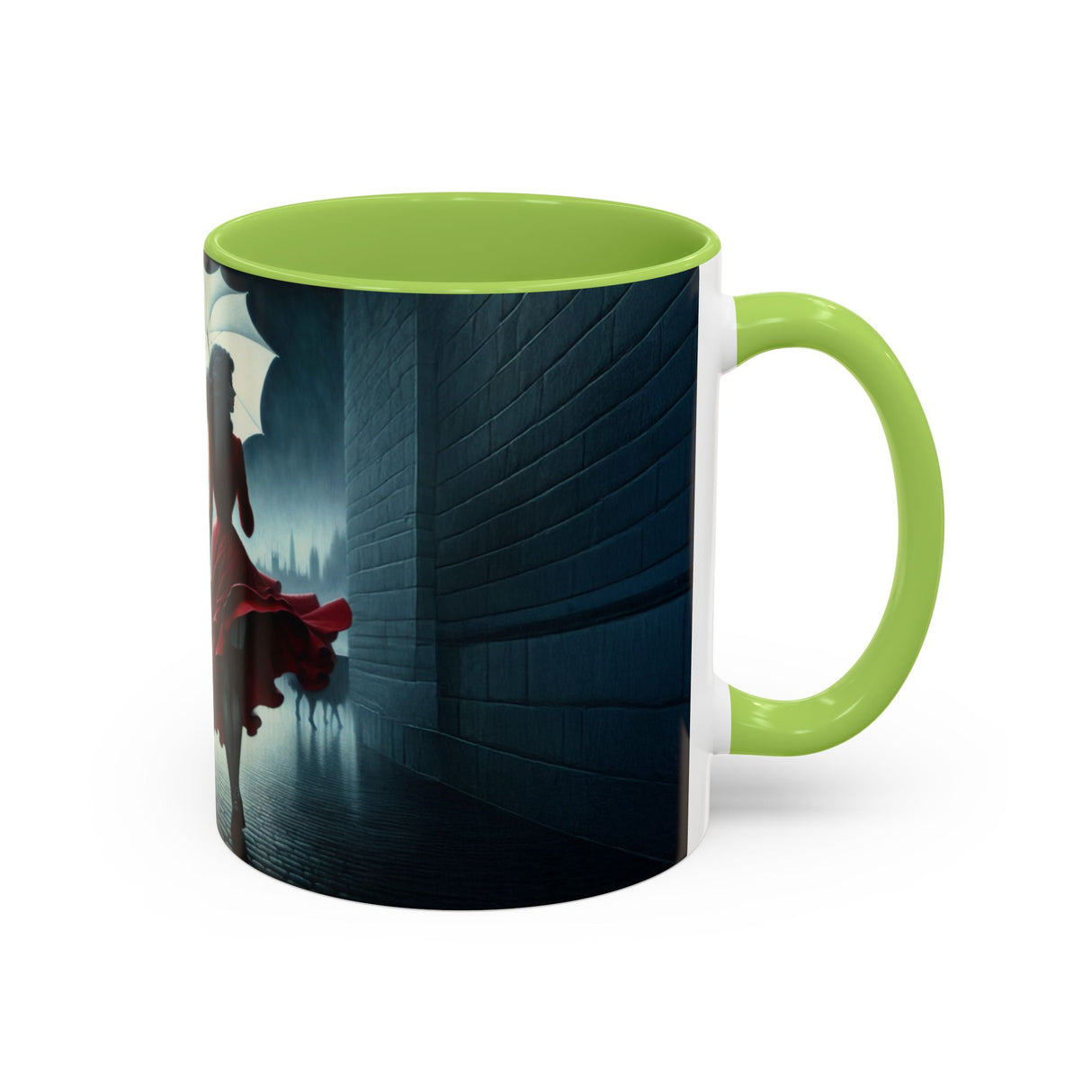 Elegant Cityscape Coffee Mug - 11oz in a chic cafe setting, perfect for coffee enthusiasts.