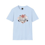 Beauty & Strength Floral T-Shirt — Inspirational Women's Motivational Tee