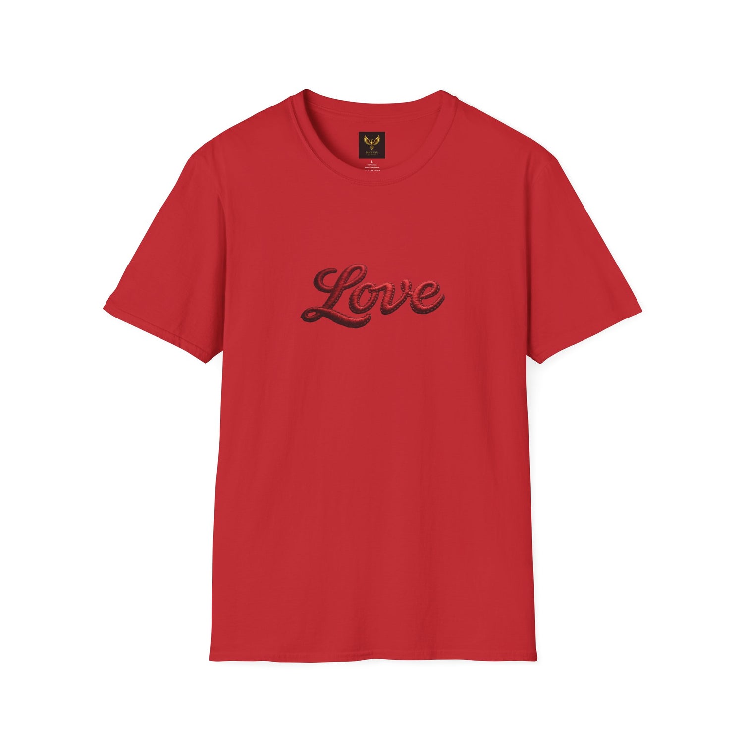 Love Script T-Shirt Elegant Black Typography