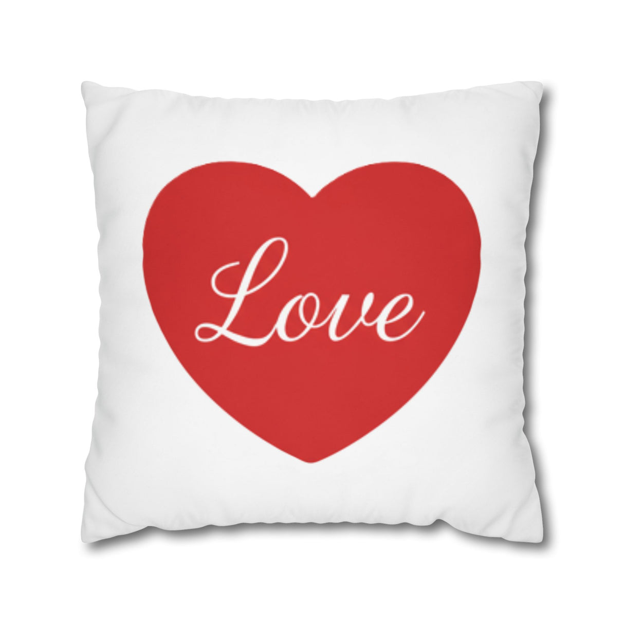 Love Heart Pillowcase — Square Decorative Throw Pillow Cover