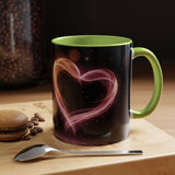 Neon Heart Accent Coffee Mug – Romantic Glow 11/15oz US