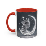Daughter of the Moon Accent Coffee Mug — Celestial Crowned Woman 11/15oz US