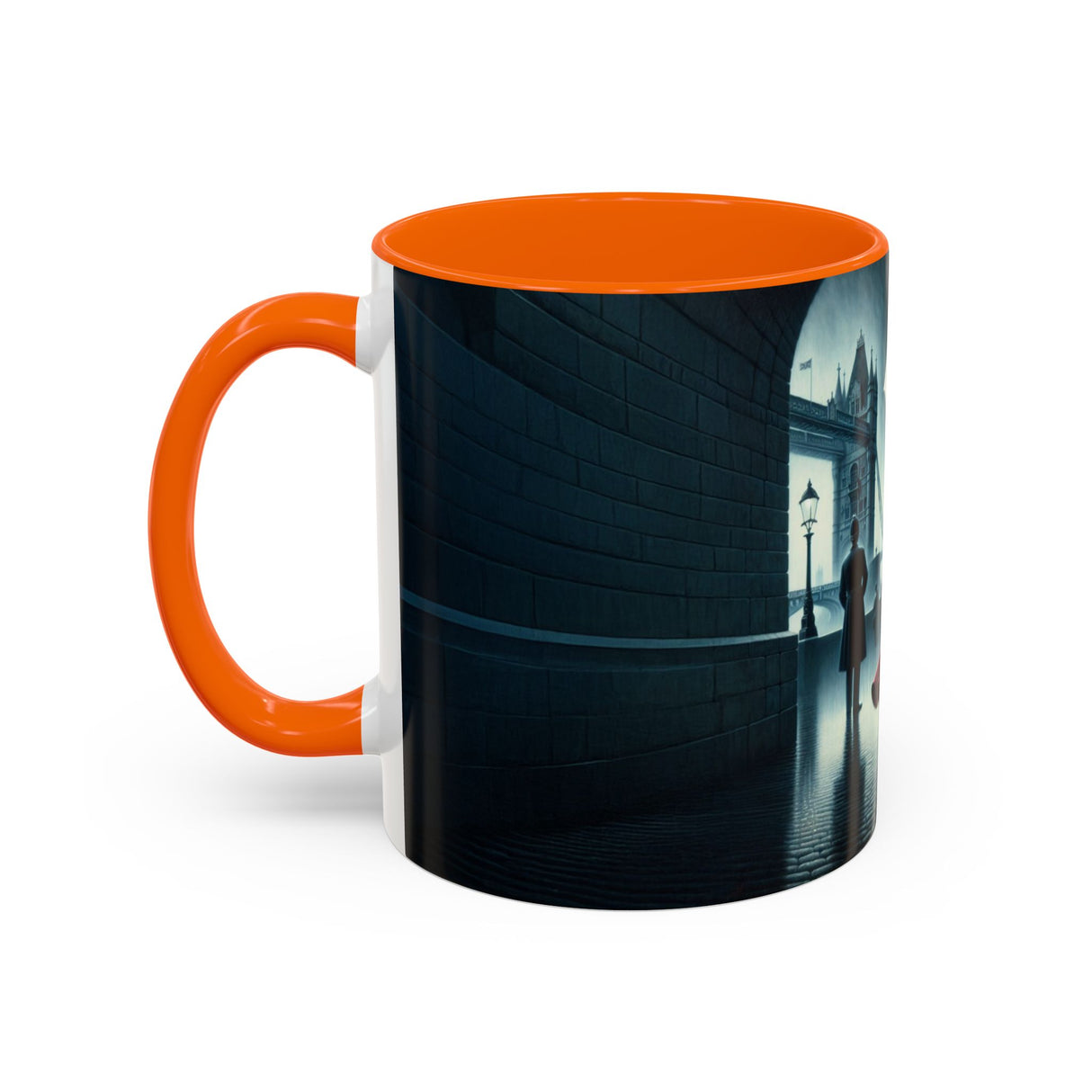 Elegant Cityscape Coffee Mug - 11oz with colorful cityscape, perfect gift option.