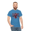 Love Heavy Cotton Tee For Him - Artful Expression for Couples, Gift for Anniversaries, Valentine's Day, Casual Wear, Art Lovers Tee