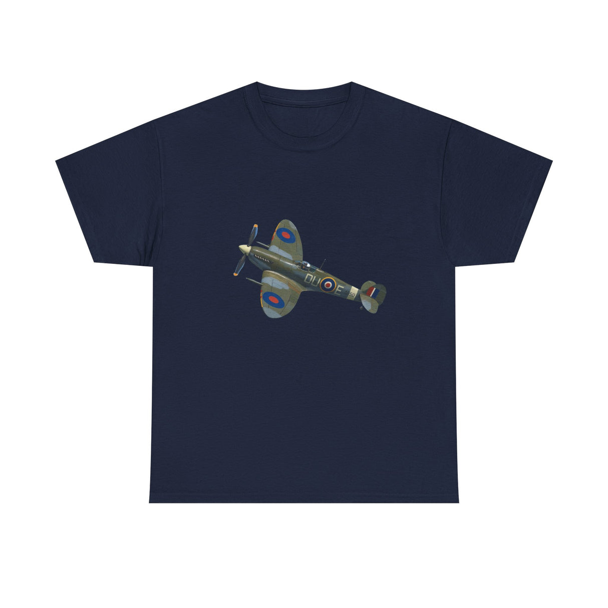 Flat lay of the vintage WWII Spitfire Fighter Plane T-Shirt with accessories for casual outfit inspiration