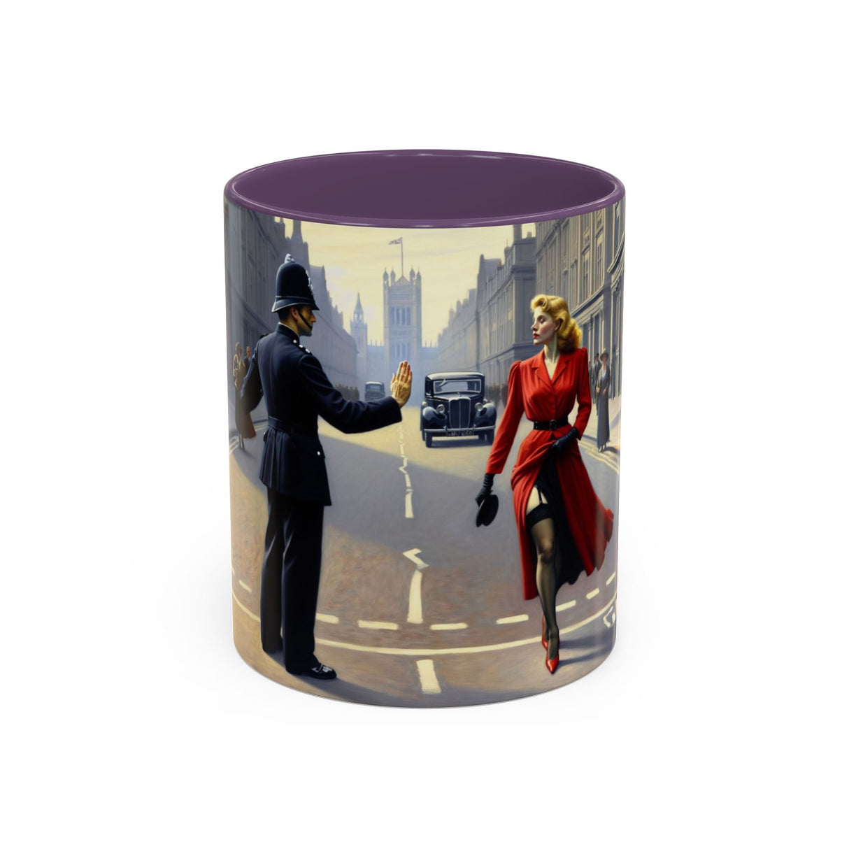 Elegant design of the Vintage Glamour Accent Coffee Mug with rich colors and sharp prints.
