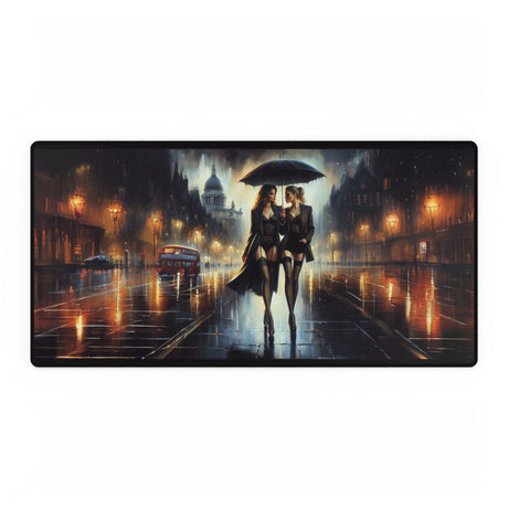 Elegant Nightscape Desk Mat for Home Office 31.5" × 15.5" showcasing vibrant colors and artistic design, perfect for enhancing workspace aesthetics.