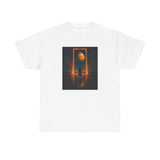 Surreal Portal Moon Tee featuring an artistic representation of a tranquil cosmic scene.
