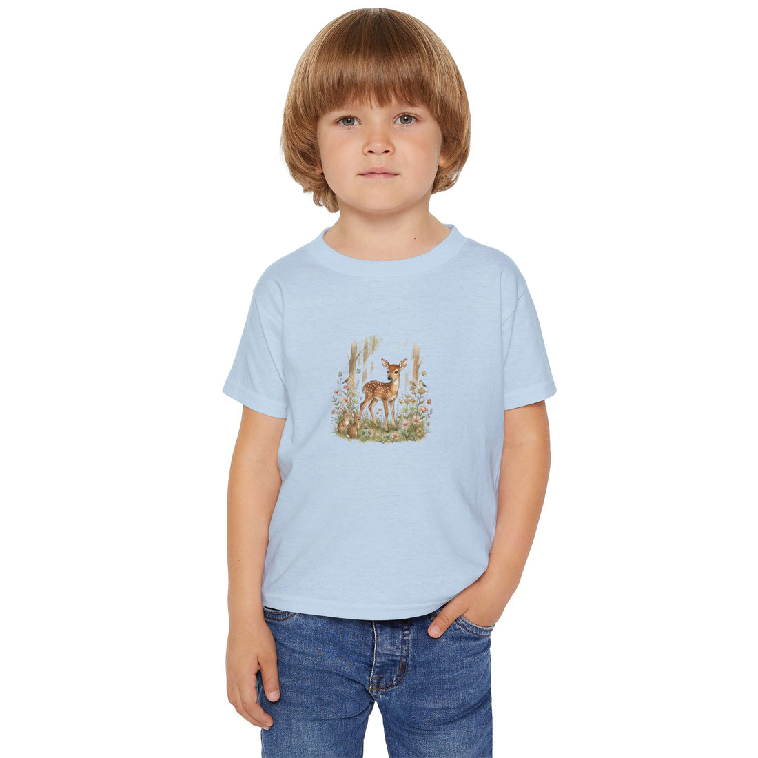 Gentle Deer Toddler Tee — Cute Baby Fawn Woodland Graphic T-Shirt