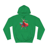 Casual outdoor scene with model wearing Ballet Dancer Art Hoodie during a breezy walk, merging comfort and style.