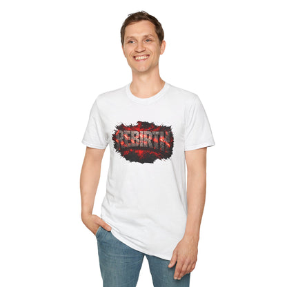 Red Flame Graphic T-Shirt  Distressed Vintage Fire Design Tee  design street style white urban outfit with
