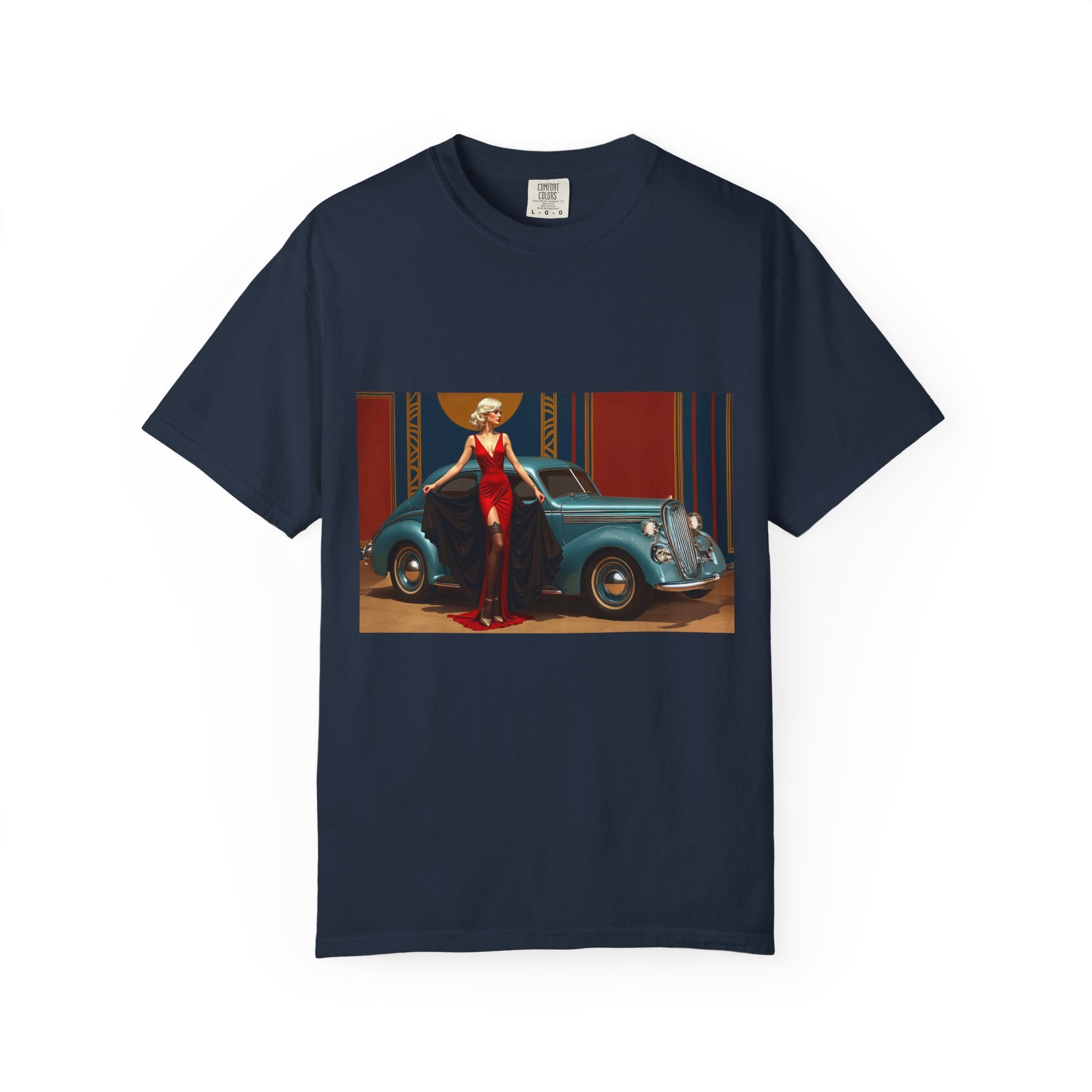 Casual setting featuring the Retro Fashion Tee, ideal for everyday wear or gatherings.