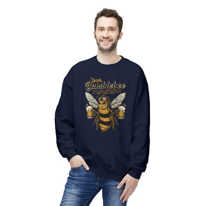 Bumblebee Beer Crewneck Sweatshirt — Playful Bee Graphic Sweatshirt for Beer Lovers US